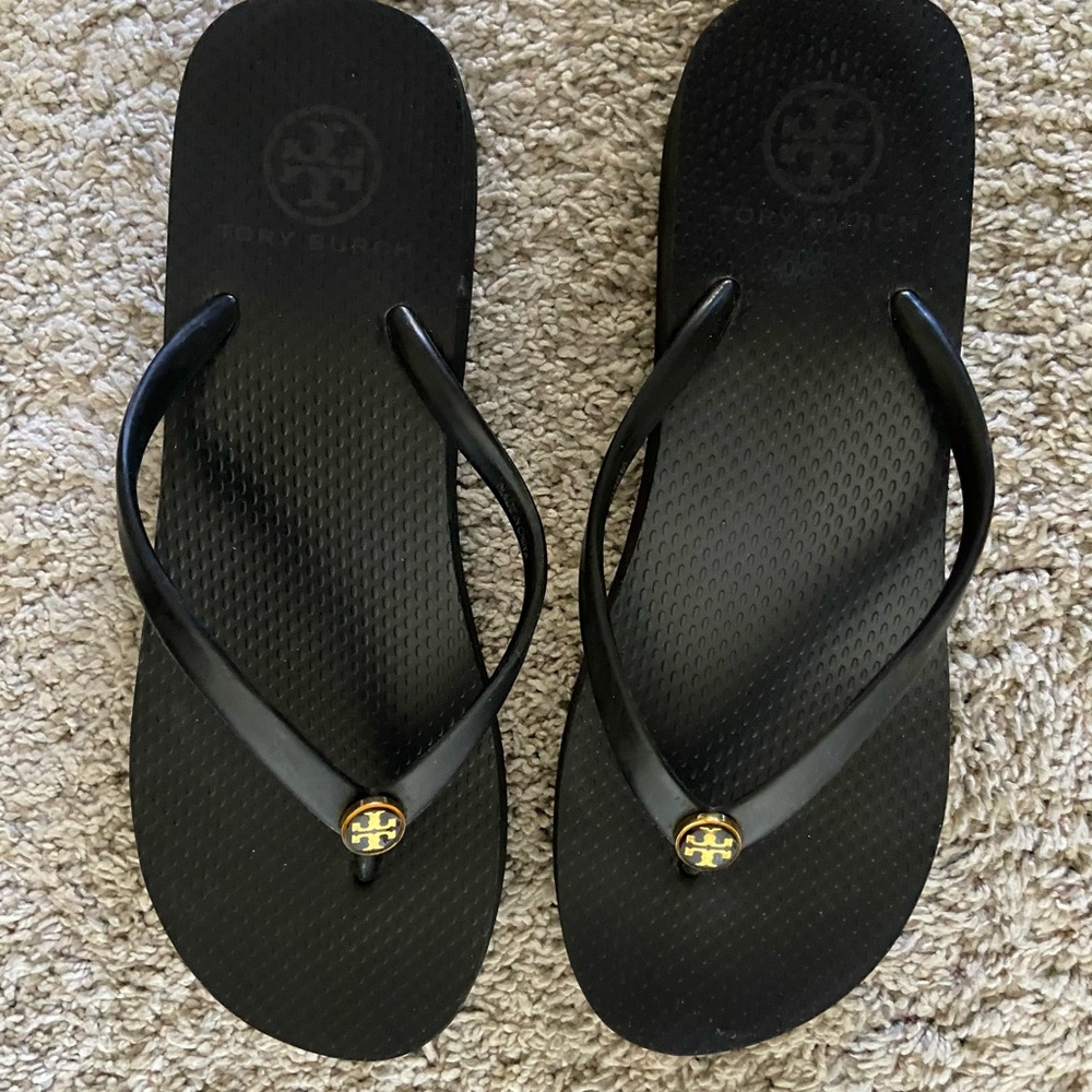 Tory Burch Wedge Flip Flops size 8
